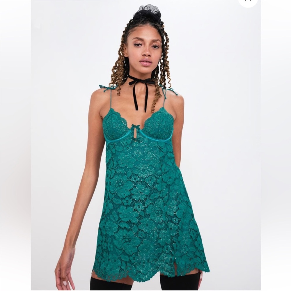 For Love and Lemons Creamsicle Lace Slip Dress
